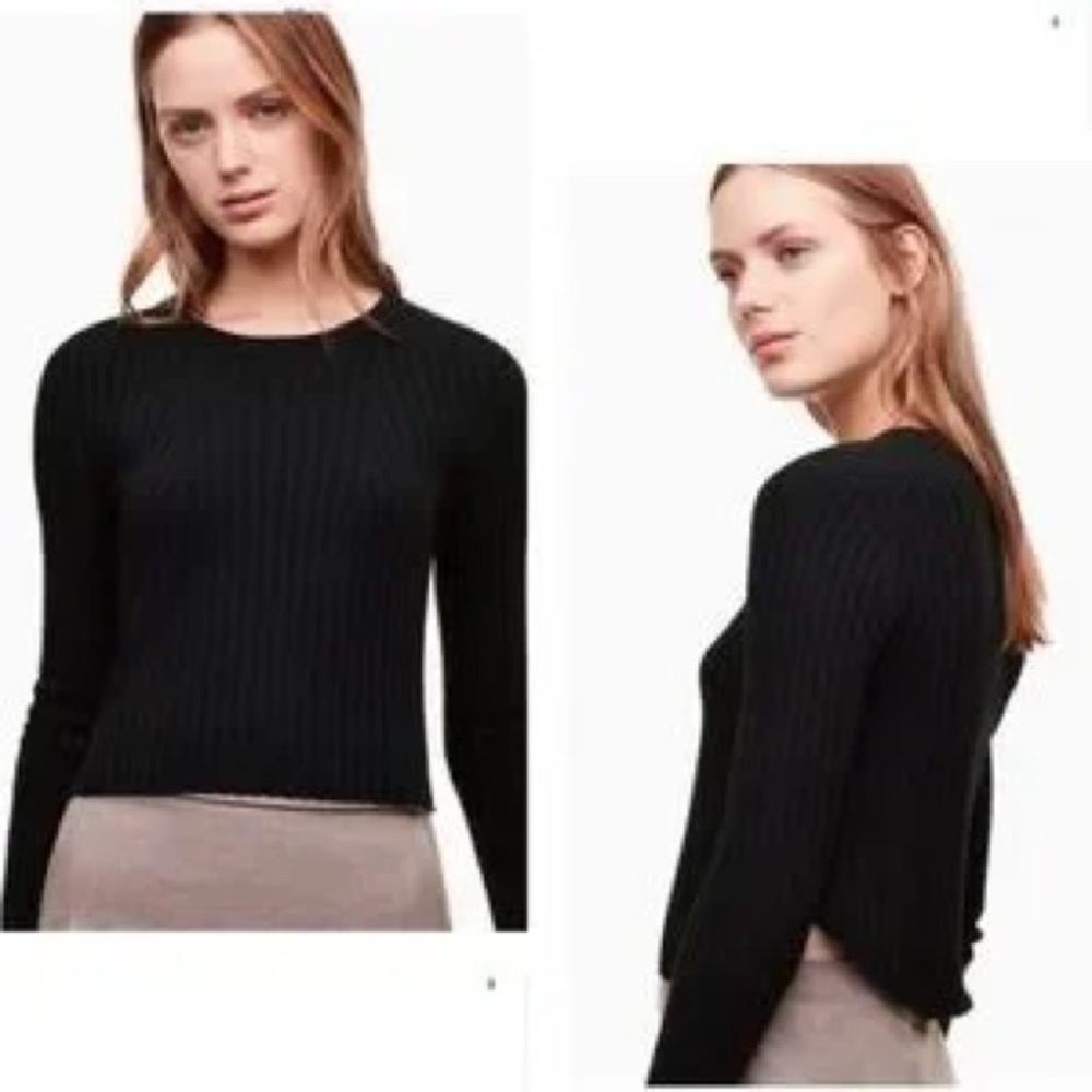 Babaton Ribbed Knit Top – Size M